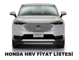 2022 Honda HRV fiyat listesi.