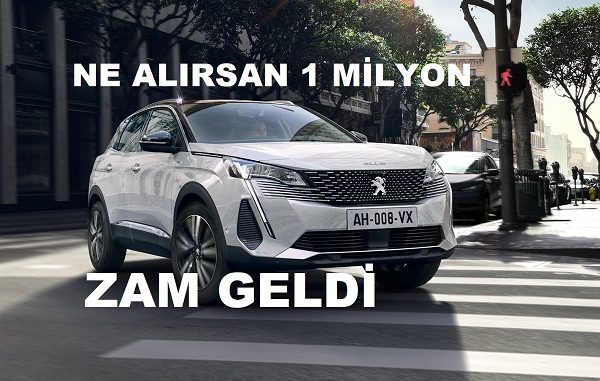 Araba Zamları Peugeot 3008 2022