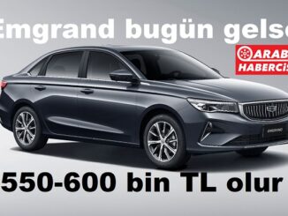 Geely Emgrand 2023 Fiyat Listesi Tahmini