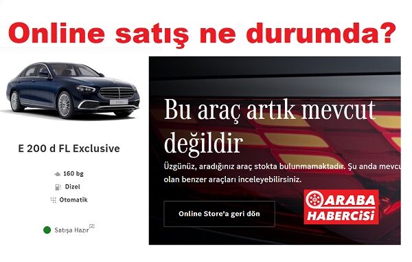 online satış Togg Mercedes Tesla