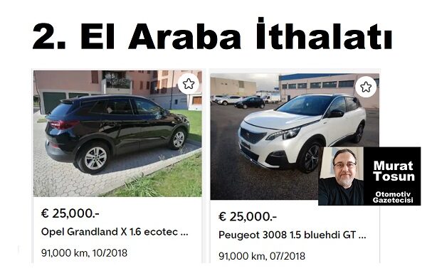 ikinci el araba ithalatı 2023