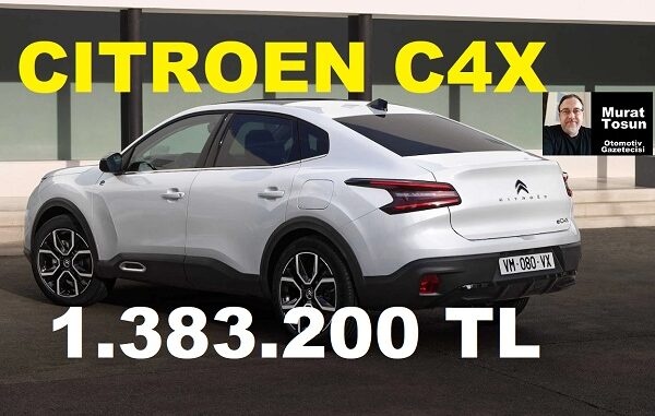 Citroen C4X Temmuz 2023 Fiyatları