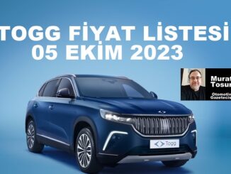 TOGG T10X Fiyat Listesi Ekim 2023.