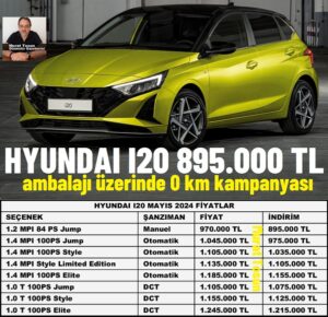 Hyundai i20 Kampanya Fiyat Listesi 2024