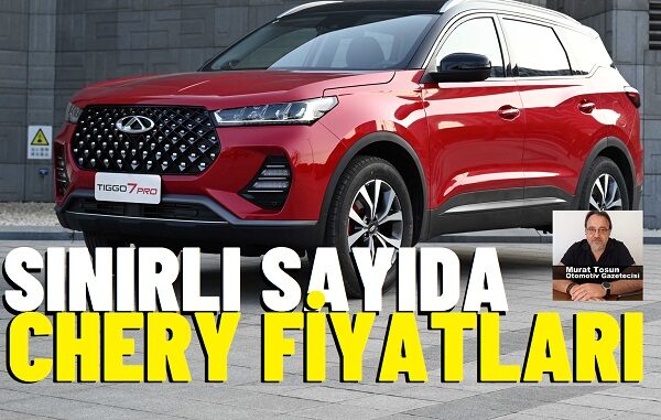 Chery Fiyatları Ağustos 2024.