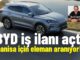 BYD Manisa iş ilanı