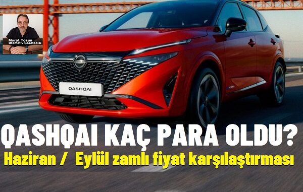 Nissan Qashqai Eylül 2024.